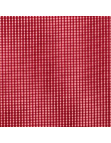 Tessuto popeline di cotone - Vichy a quadretti piccoli - Rosso