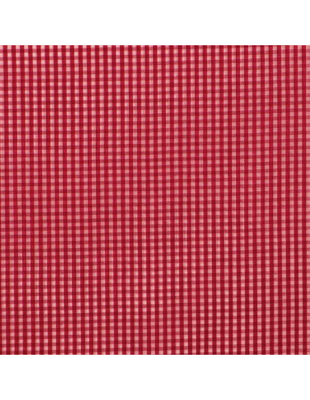 Tessuto popeline di cotone - Vichy a quadretti piccoli - Rosso