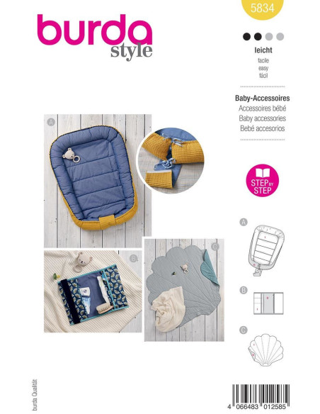 Modello di accessori per bambini - Burda 5834
