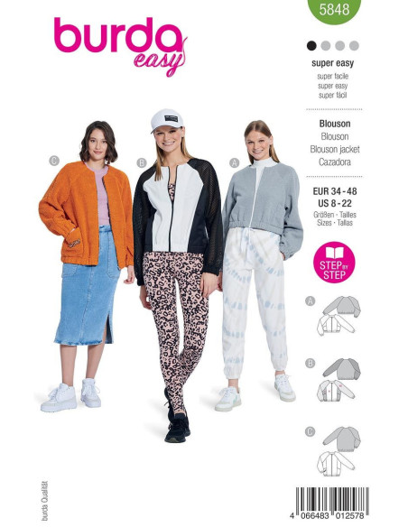 Modello di giacca - Burda 5848