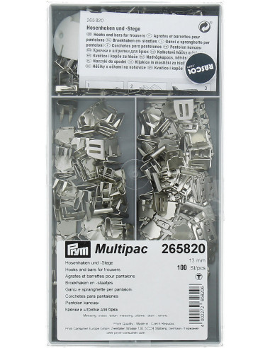 Multipacco di 100 graffette e fermagli