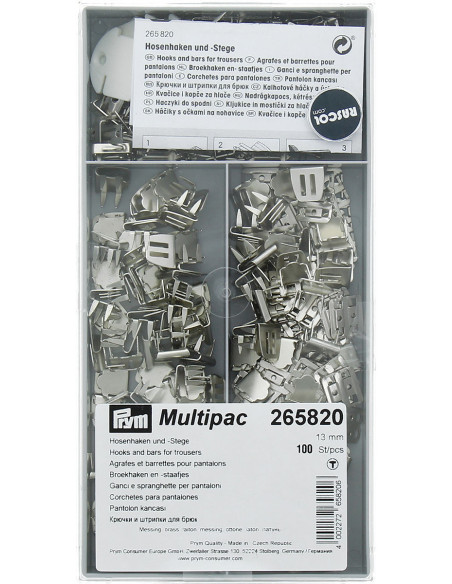 Multipacco di 100 graffette e fermagli