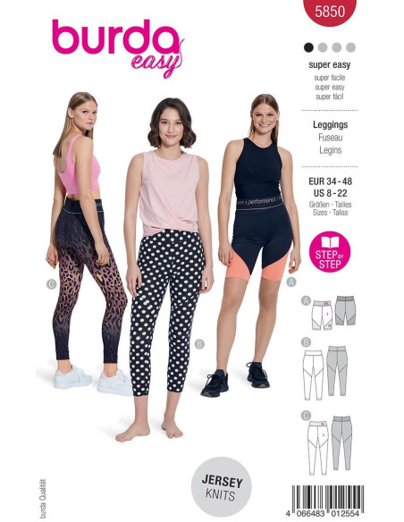 Modello di leggings - Burda 5850