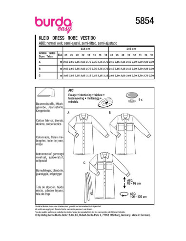 Modello di abito - Burda 5854