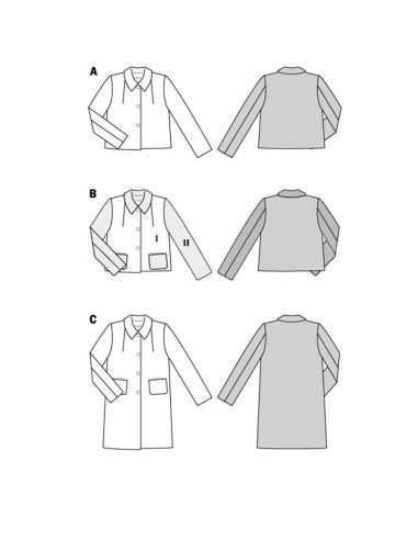Modello di giacca e cappotto - Burda 5855