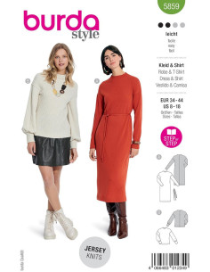 Modello di abito e t-shirt - Burda 5859