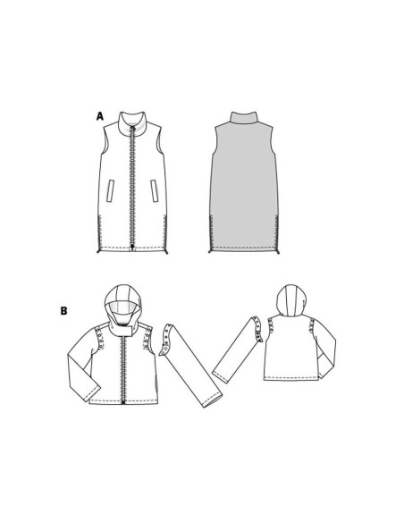 Modello di gilet e giacca - Burda 5869