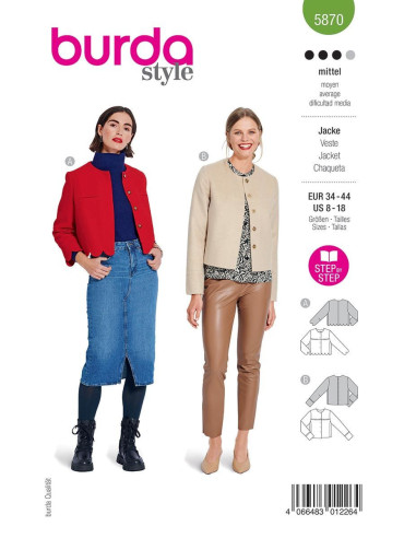 Modello di giacca - Burda 5870