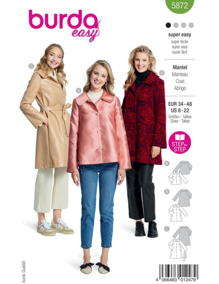 Modello di cappotto - Burda 5872