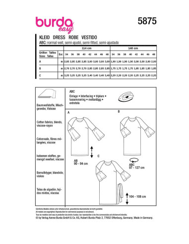 Modello di abito - Burda 5875