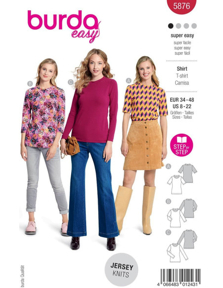 Modello di T-shirt - Burda 5876