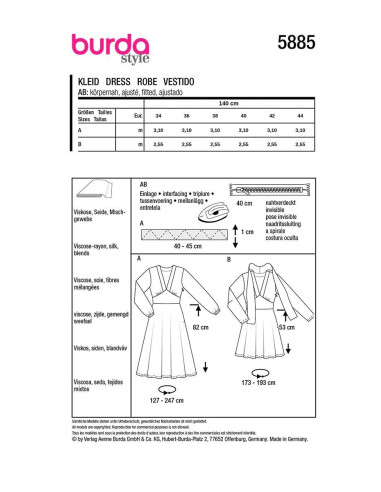 Modello di abito - Burda 5885