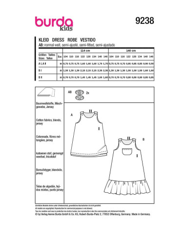 Modello di abito - Burda 9238