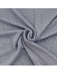 Tessuto a maglia jacquard - Grigio blu