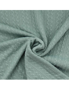 Tessuto a maglia jacquard - Verde grigio