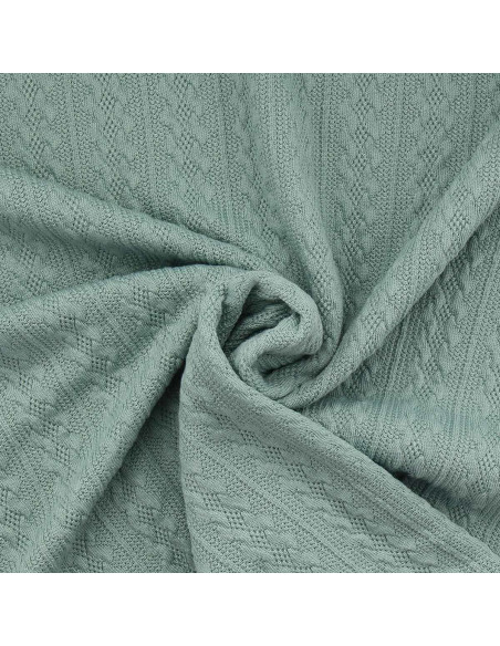 Tessuto a maglia jacquard - Verde grigio