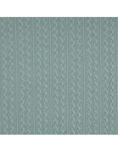 Tessuto a maglia jacquard - Verde grigio