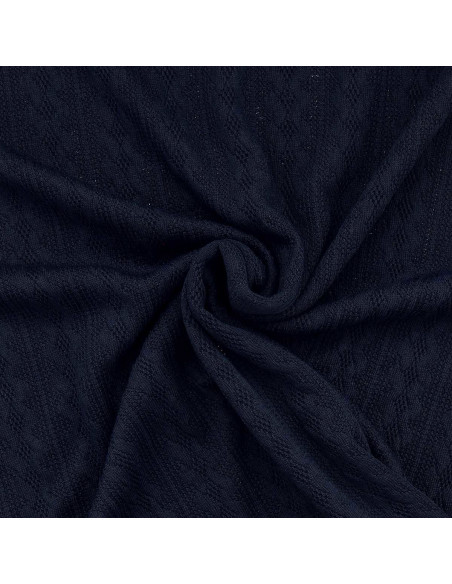 Tessuto a maglia jacquard - Blu marino