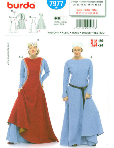 Modello di abito storico - Burda 7977