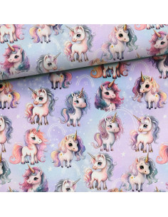 Tessuto cotone premium - Unicorno magico