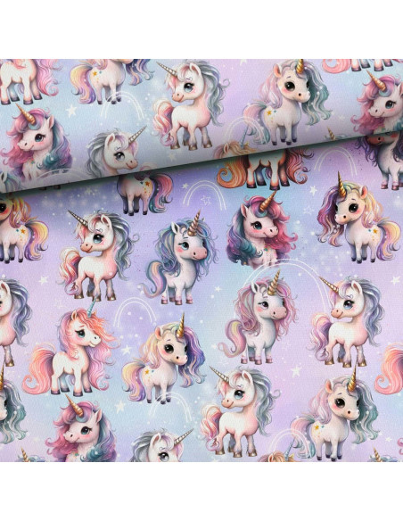 Tessuto cotone premium - Unicorno magico
