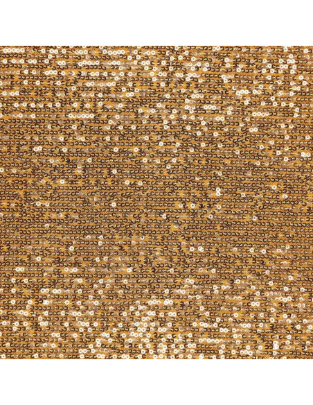 Tessuto elasticizzato con paillettes - Dorato