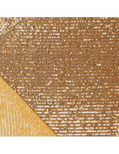 Tessuto elasticizzato con paillettes - Dorato