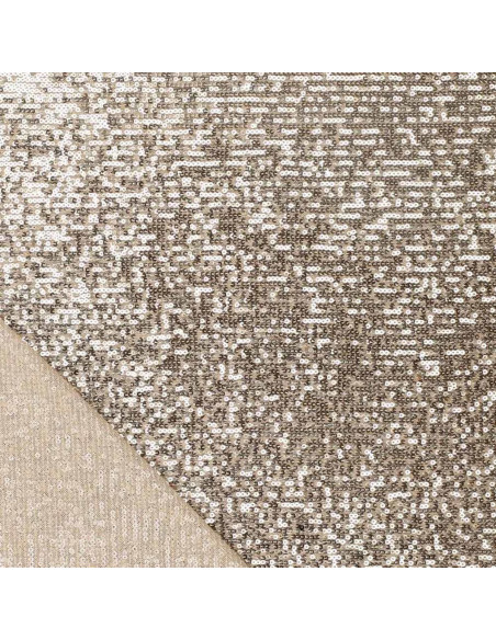 Tessuto stretch paillettes - Champagne