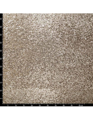 Tessuto stretch paillettes - Champagne