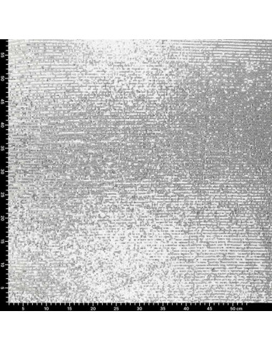 Tessuto stretch paillettes - Argento