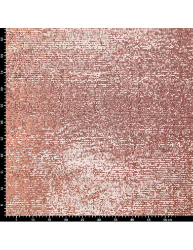 Tessuto elasticizzato con paillettes - Rosa