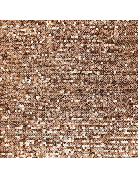 Tessuto stretch paillettes - Oro scuro