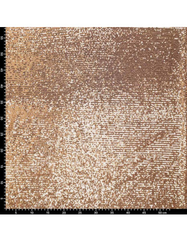 Tessuto stretch paillettes - Oro scuro