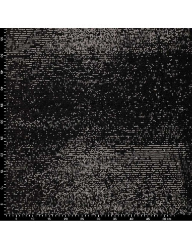 Tessuto elasticizzato con paillettes - Nero