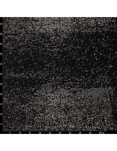 Tessuto elasticizzato con paillettes - Nero