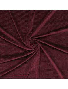 Tessuto velluto a righe lurex - Bordeaux