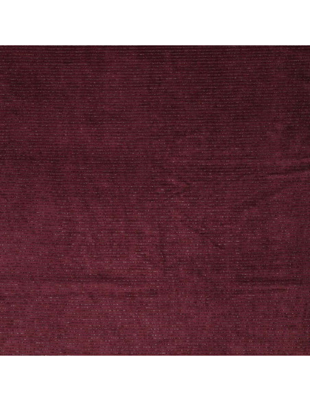 Tessuto velluto a righe lurex - Bordeaux