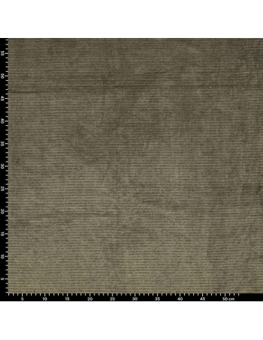 Tessuto velluto a righe lurex - Verde scuro