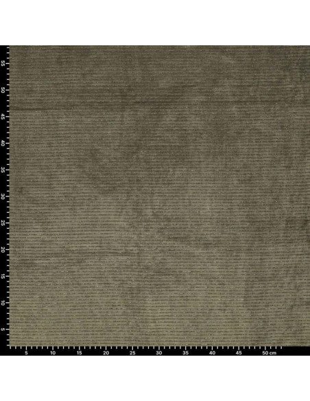 Tessuto velluto a righe lurex - Verde scuro