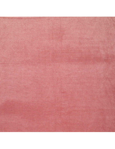 Tessuto velluto a righe lurex - Rosa antico