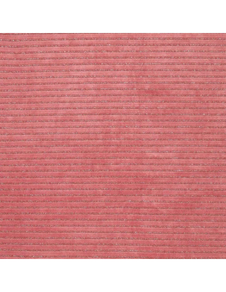 Tessuto velluto a righe lurex - Rosa antico