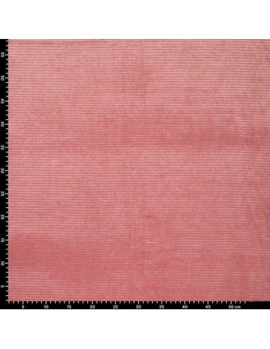 Tessuto velluto a righe lurex - Rosa antico