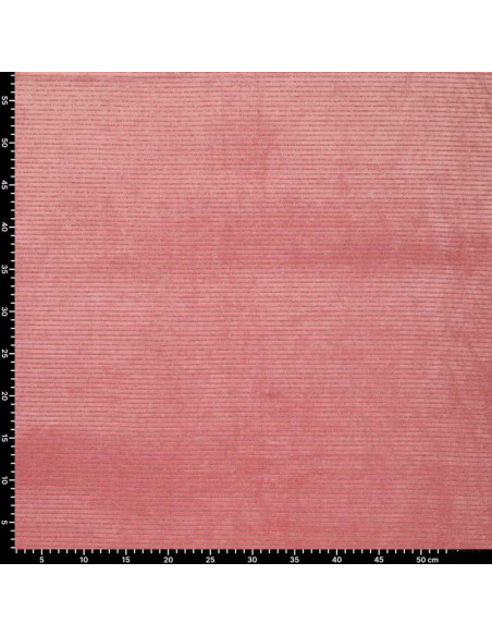 Tessuto velluto a righe lurex - Rosa antico
