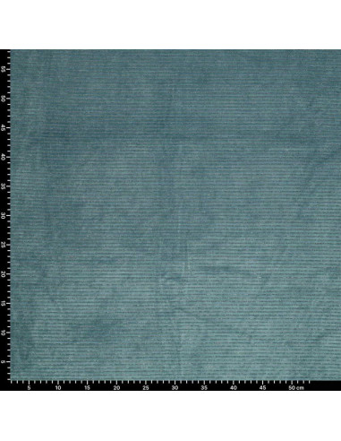 Tessuto velluto a righe lurex - Grigio blu