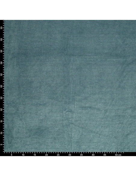 Tessuto velluto a righe lurex - Grigio blu
