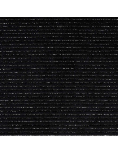Tessuto velluto a righe lurex - Nero