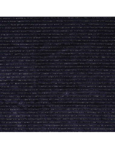 Tessuto velluto a righe lurex - Blu marino