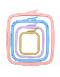 Telaio da ricamo rettangolare in plastica colorata