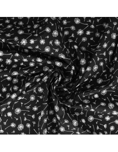 Tessuto popeline di cotone fantasia - Ombrello nero