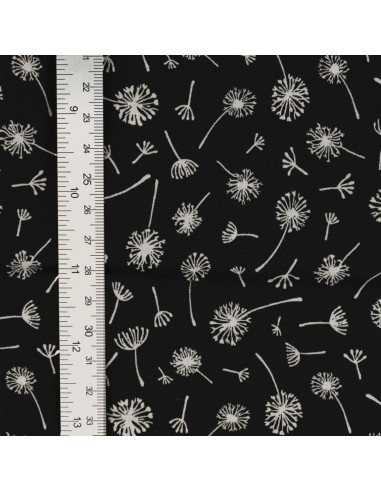 Tessuto popeline di cotone fantasia - Ombrello nero